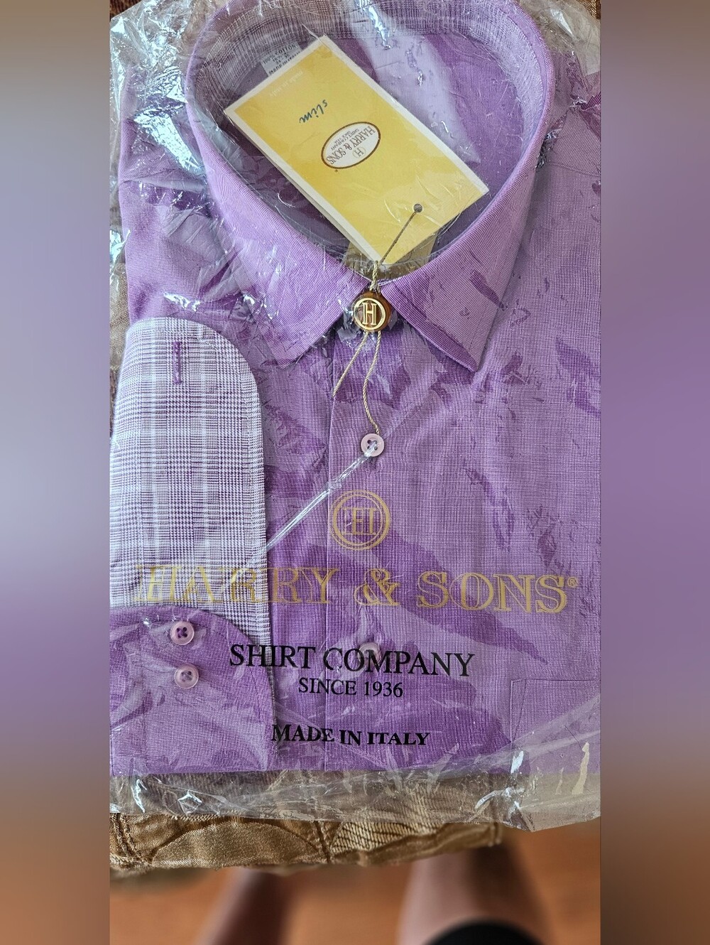 Brand New Men's Lavender Dress Shirt